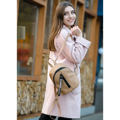 Женский рюкзак Sambag Mane SET бежевый (18228026e): Фактура Матовая, Гладкая