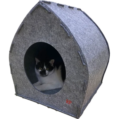 Домик-лежак для кота или собаки Red Point "Pet House" войлок серый 470х430х430мм (АХ.01.В.11.00.216) фото 10
