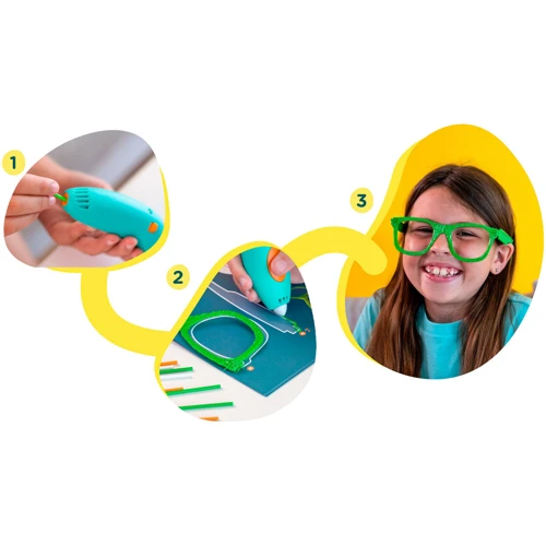3D-ручка 3Doodler Start Plus для детского творчества базовый набор - КРЕАТИВ (72 стержня) (SPLUS) фото 4