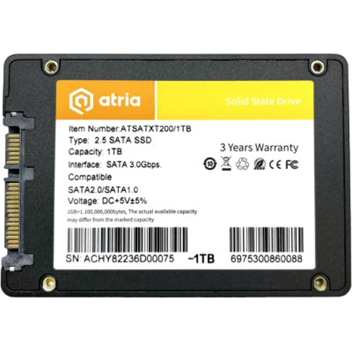 ATRIA XT200 1 TB (ATSATXT200/1024) UA: Тип накопителя внутренний