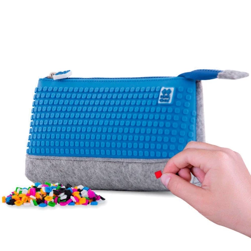 Пенал-косметичка Pixie Crew Crazy Colors голубой (PXA-01-W10): Материал Силикон