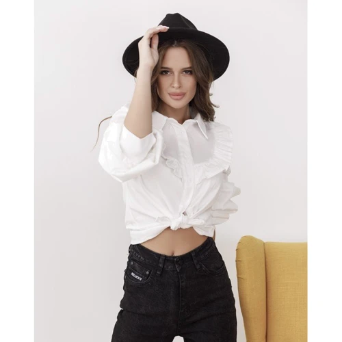 

Блуза Issa Plus AK-755 42 белая с длинным рукавом