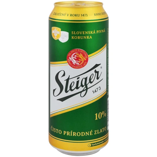 Пиво Steiger 10% светлое фильтрованное 4.1 % 0.5 л ж/б (FSH_8588000210121)