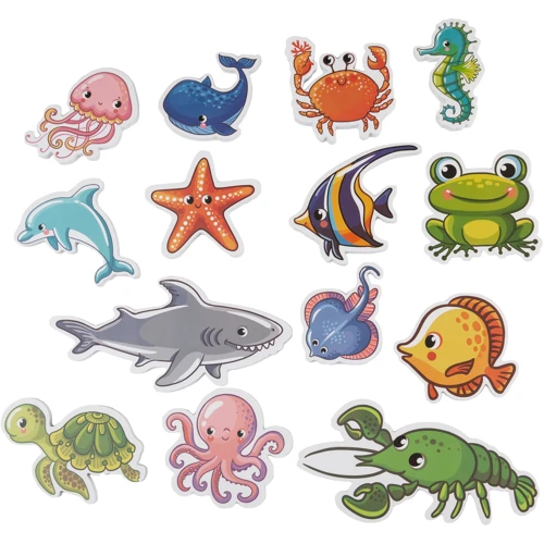 Набор для игры в ванной XoKo EVA ZОО (37 ед+мешочек для сушки+мешок хранения)