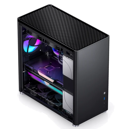 Корпус Jonsbo D40 Aluminum Black: Материал передней панели сталь
