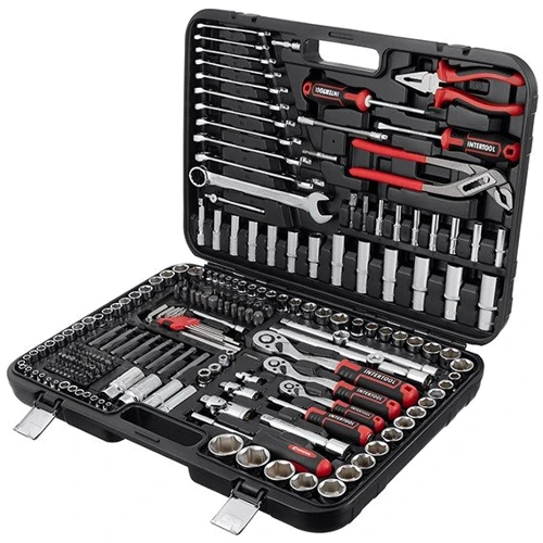 INTERTOOL ET-8233 Набор инструментов 1/2" & 3/8" & 1/4", 233ед., Cr-V STORM