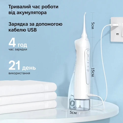 Зубная щетка Bitvae BV5020E Water Flosser white: Технология чистки пульсирующая
