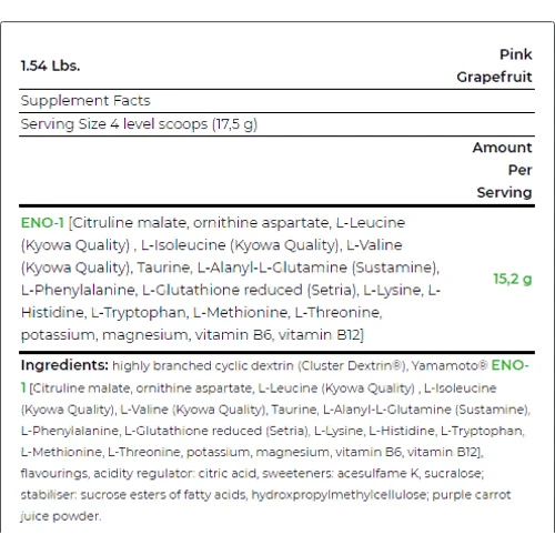 Yamamoto Nutrition GlycoBol Ultra 700 g /40 servings/ Pink Grapefruit: Тип Энергетики
