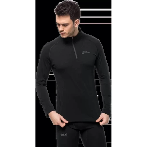 Термолонгслив Jack Wolfskin Alpspitze Wool L/S HZ M 1808701_6000 52 (XL) черный: Вид Термолонгслив