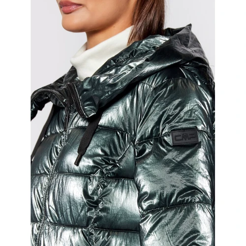 Куртка CMP Woman Coat Fix Hood 31K2866-F962 48 (40) зеленая зимняя с капюшоном: Тип застежки На молнии