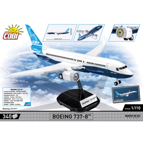 Конструктор Cobi Боинг 737-8 340 деталей (COBI-26608) фото 9