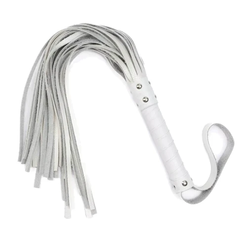 Флоггер из комбинированной кожи Flirty COMBO Leather - White, BM-00013