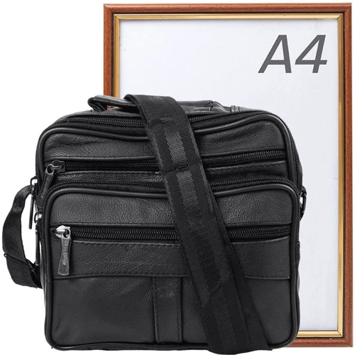 Чоловіча сумка через плече Valiria Fashion чорна (4DETAW8018-3): Стиль Повсякденний (Casual)