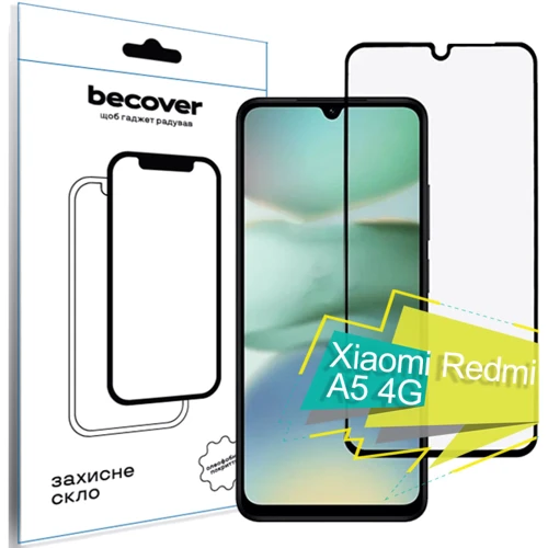 BeCover Tempered Glass Black for Xiaomi Redmi A5 4G (713418)