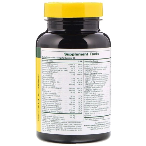 Nature's Plus Multi-Vitamin and Mineral Source of Life Men Вітаміни для чоловіків без заліза 60 таблеток: Тип мультивітаміни