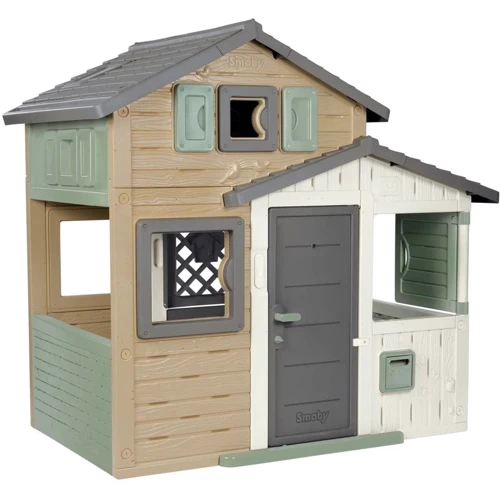Детский игровой домик Smoby Toys Green Друзья Эво с почтовым ящиком и окнами (810205): Цвет зеленый