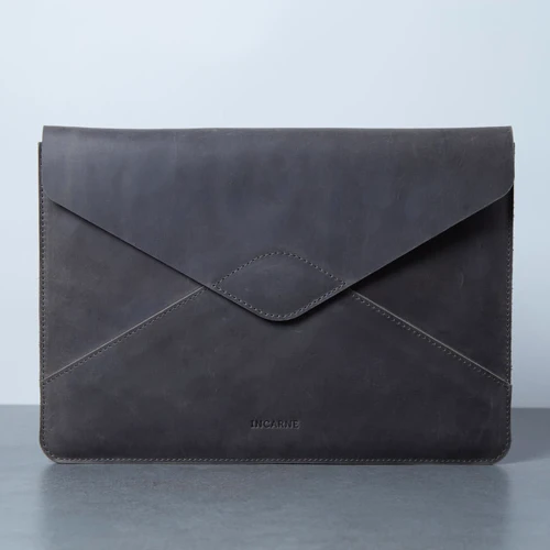 INCARNE Handmade Leather Cover Magnetic Message Grey for MacBook Air 13" M3 | M2 | M1: Тип аксессуара чехол