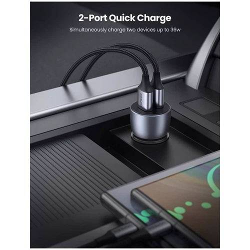 Зарядний пристрій Ugreen Car Charger 2хUSB CD213 36W Dark Blue (10144): Кабель в комплекті отсутствует