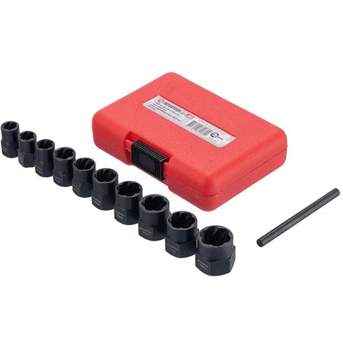 Набор экстракторов удлиненных для поврежденных болтов и гаек, 10шт Intertool SD-8008