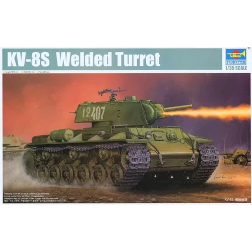 Советский танк TRUMPETER КВ-8С Welded Turret TR01568