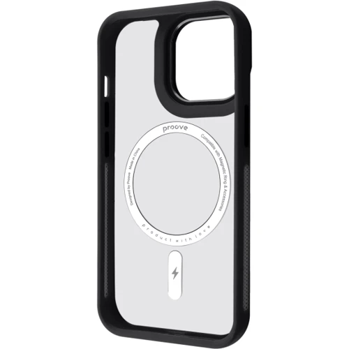 Чехол для iPhone Proove Clear Essence Case with Magnetic Ring Black for iPhone 15 Pro: Цвет черный