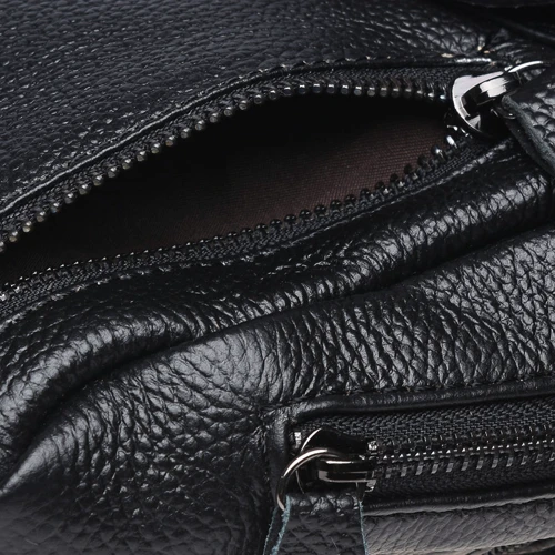 Чоловіча сумка-слінг Borsa Leather чорна (K1029-black): Тип ручки Плечовий ремінь, Без ручки