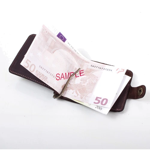 Мужской зажим для денег DNK Leather коричневый (DNK-Clamp-trifle-Hcol-F) фото 6