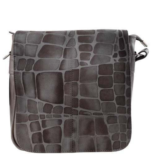 Жіноча сумка почтальонка Laskara сіра (LK-DD223-grey-giraffe)