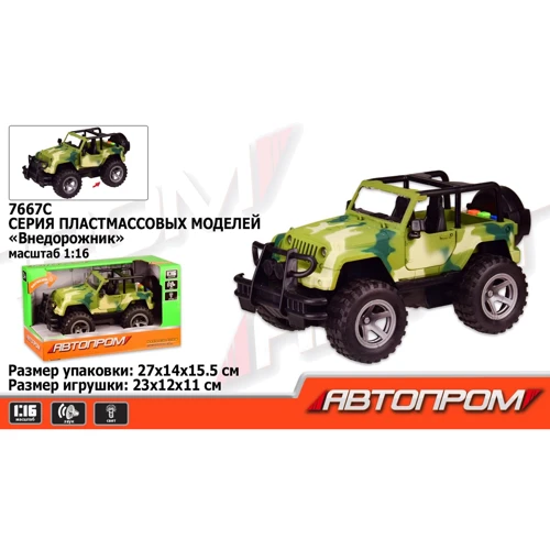 Машина 7667C АВТОПРОМ, 1:16,свет, звук, 27x14x15,5см: Производитель АВТОПРОМ
