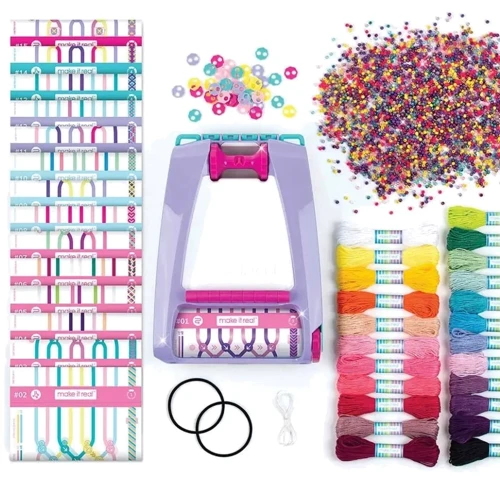 Великий набір для плетіння браслетів зі станком Make it Real - Кращі друзі (MR1458)