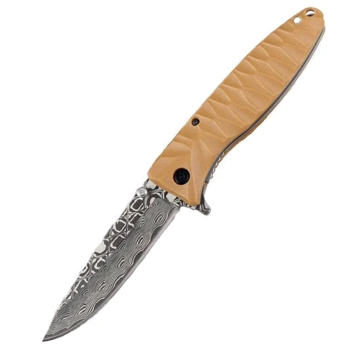 Нож Ganzo G620y-2 желтый травление