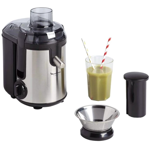 Соковыжималка Moulinex Frutelia+JU420D10: Цвет нержавеющая сталь/черный