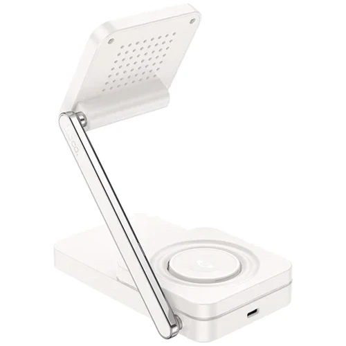 Зарядное устройство Hoco Wireless Charger CQ10 Consuelo Folding 3in1 Milky White for iPhone 16 I 15 I 14 I 13 I 12 series: Кабель в комплекте USB-C