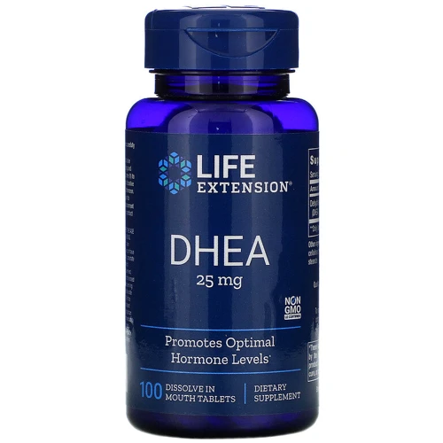 Life Extension DHEA, 25 mg, 100 Dissolve in Mouth Tablets (LEX-60710)