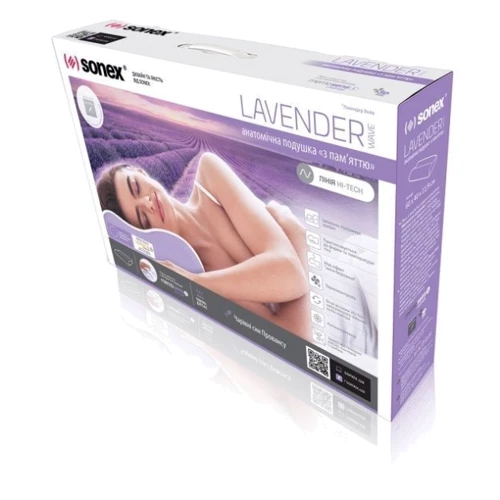Подушка Sonex Lavender Wave 40х60 см белая (SO102360): Материал чехла микрофибра