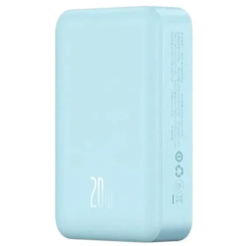 Зовнішній акумулятор Baseus Power Bank 20000mAh Magnetic Wireless 20W Blue (PPCX150003): Кабелі / перехідники для смартфонів в комплекті USB Type-C