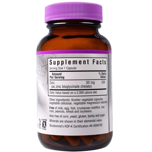 Bluebonnet Nutrition Albion Chelated Zinc 90 caps: Тип цинк