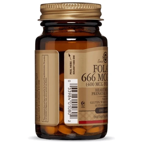 Solgar Folic Acid 400 mcg 100 Tablets: Форма выпуска Таблетки