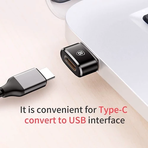 Адаптер Baseus Adapter USB to USB-C Female Black (CAAOTG-01) фото 8