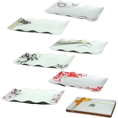 Страва S&T Кристали в асортименті 31х18.5 см (9714): Тип Блюдо прямокутне