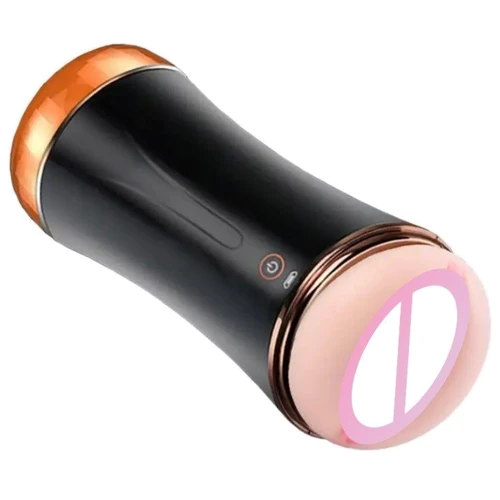 Мастурбатор с двумя входами и вибростимуляцией BOSS Vibrating Masturbation Cup USB 10 function + Interactive Function, BS6300030