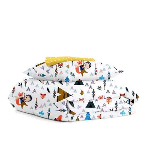 Комплект постельного белья Cosas Wood Fox подростковый на резинке 155х215 см (FoxWigwam_El-90Starfall_155): Тип постельный комплект