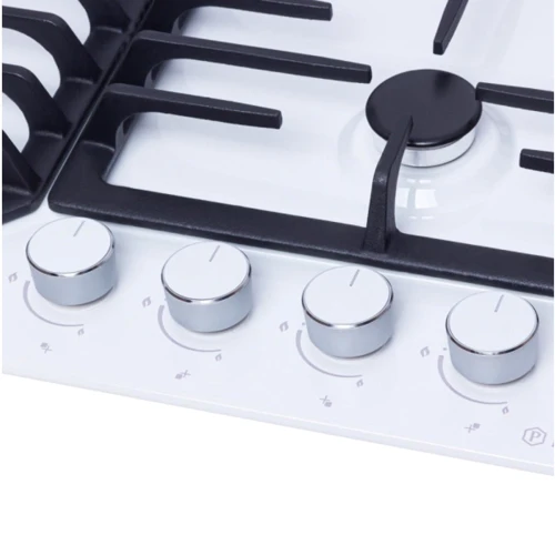 Варочная поверхность газовая Perfelli HGM 61694 WH: Рабочая поверхность эмаль