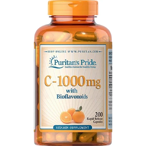 Puritan's Pride Vitamin C -1000 with Bioflavonoids 1000 mg Вітамін С з біофлавоноїдами 200 капсул