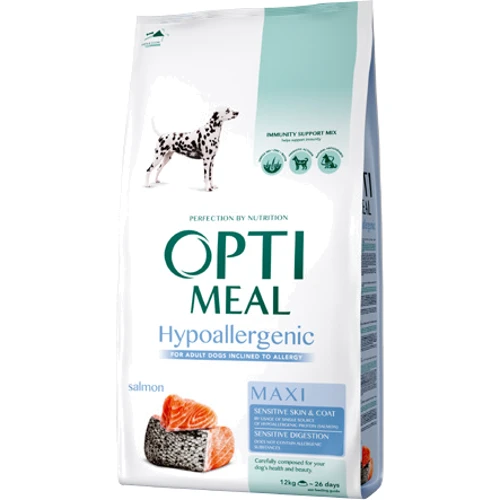 Сухой корм Optimeal Adult Dogs Inclined to Allergy для собак крупных пород с лососем 12 кг (4820083905681)