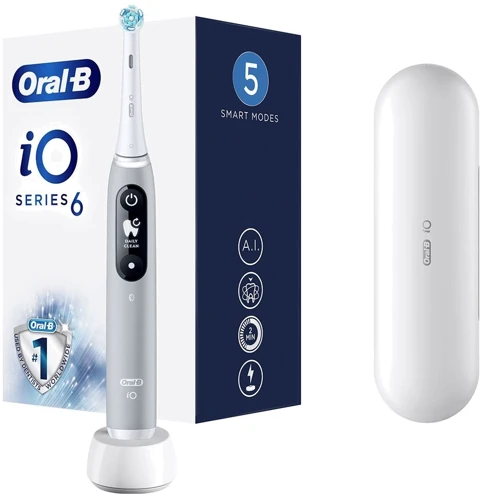 Зубная щетка Braun Oral-B iO Series 6 iOM6.1A6.1K Grey Opal: Технология чистки возвратно-вращательная