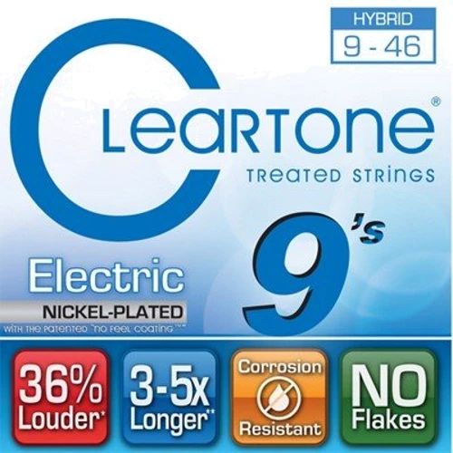 Струна для гитар Струны CLEARTONE 9419 ELECTRIC NICKEL-PLATED HYBRID 09-46
