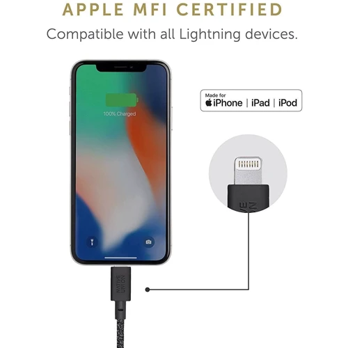 Кабель Native Union Cable USB-C to Lightning Belt 1.2m Cosmos Black (BELT-KV-CL-CS-BK-2) фото 3