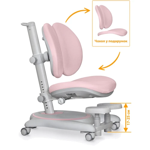 Детское кресло Mealux Ortoback Duo Base Pink (Y-510 KP Base) фото 8