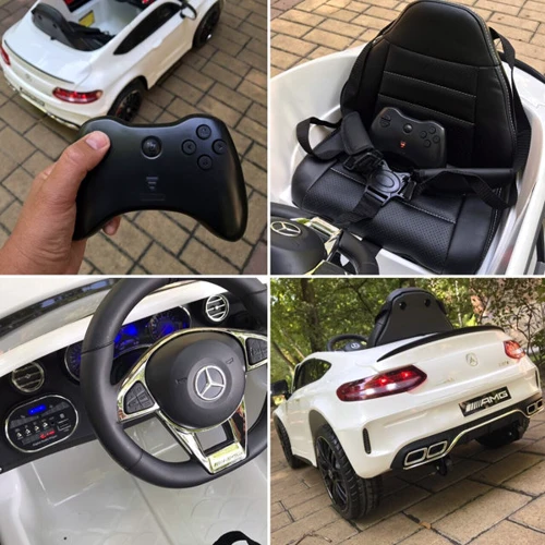 Електромобіль Kidsauto Mercedes-Benz C63 S AMG білий (QY1588white): Матеріал корпусу пластик